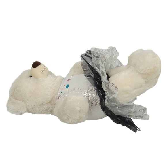 Build A Bear Workshop Teddy Plush Ballerina Tutu Stuffed Animal Toy White BAB - Picture 2 of 9